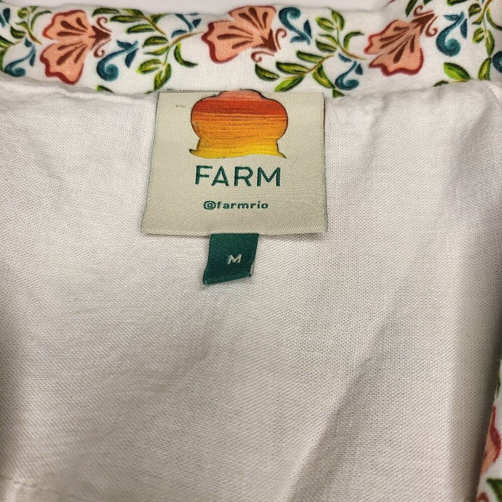 FARM Rio Floral Embroidered Jumpsuit - White and Pink - Picture 3 of 9